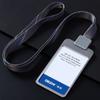 Dezhi aleación de aluminio tarjetero certificado doble cara insignia insignia permiso de trabajo personal cubierta colgante aleación de aluminio metal cordón