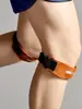 Cuero Genuino Silicona Líquida Cinturón Rotuliano Grado Profesional Running Baloncesto Protección de Rodilla Deportes Especiales Antideslizante Cuerda para Saltar Menisco