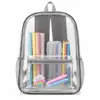 Mochila transparente transfronteriza de Amazon, bolso de hombro de PVC, mochila de gelatina, mochila de gran capacidad, mochila escolar para estudiantes de primaria y secundaria