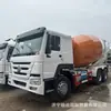 Suministro Transfronterizo de Camión Mezclador de Concreto de Ingeniería Howo 6X4 con Ocho Ruedas, Camión Mezclador de Cenizas de 12 Metros Cúbicos