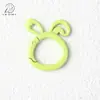 Conejo de Dibujos Animados Pintado de Colores Hebilla de Resorte Anillo Abierto Colgante Accesorios para Joyería DIY Colgante para Llavero Bolsa