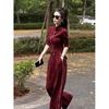 Traje Elegante Casual para Mulheres 2025 Outono Novo Top de Alta Qualidade Slim Fit Gola Alta Efeito Emagrecedor Calças de Cintura Alta