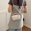 2026 Nuevo Bolso Cubo Versátil Estilo Coreano Nicho de Lunares para Mujer, Bolso de Mano Pequeño a la Moda, Elegante Bolso de Hombro y Cruzado