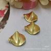 Accesorios de cobre para joyería DIY colgante individual 14*16mm plegado redondo onda redondo colgante cobre geometría