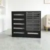 Gabinete Vintage de Madera Maciza para Uñas, Gabinete de Almacenamiento y Exhibición de Uñas Estilo Antiguo, Gabinete de Almacenamiento de Piso para Esmaltes de Uñas de Salón de Uñas