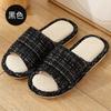 Pantuflas de Lino para Uso en Casa, Venta al por Mayor de Verano, Pantuflas de Algodón y Lino para Pareja, Pantuflas de Interior para Mujer para Todas las Estaciones, Pantuflas de Lino de Primavera y Otoño