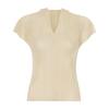 Miyake Color Puro Clásico Primavera y Verano Nuevo Versátil Camiseta Mujer Básica Ajustada Cuello en V Sin Mangas Top Básico
