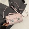 Bolsa Pequena Quadrada de Mão Estilo Doce Ins Nova Moda Verão Coreana Bolsa Transversal Versátil de Alta Qualidade Estilo Ocidental