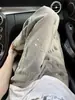 Jeans de hombre estilo americano tie-dye con efecto salpicado, pantalones casuales rectos vintage de otoño con graffiti, pantalones de pierna ancha holgados con un diseño único