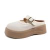 Zapatillas de salón francesas estilo Baotou para mujer 2025 verano nuevo vintage para combinar con todo malla slip-on huecas Bocken zapatillas de salón