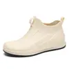 Zapatos de lluvia de moda transfronterizos para mujer, suelas gruesas, resistentes al desgaste, para exteriores, versátiles, zapatos de agua, para niños, antideslizantes, zapatos de goma para cocina, impermeables, zapatos para lavado de autos