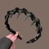 Diadema Antideslizante de Perlas Onduladas con Peine, Diseño de Corona Alta, Nuevo Estilo 2026, Diadema Envolvente, Accesorio de Lujo de Alta Gama para el Cabello