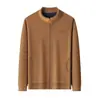 Sudadera de forro polar gruesa de doble cara para hombre, nuevo modelo de invierno 2025, con cremallera y cuello alto, chaqueta cálida con forro de forro polar para hombre