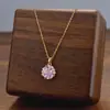 Comercio Exterior de Amazon Venta Caliente Collar de Acero de Titanio Temperamento Femenino Circonita Microincrustada Personalidad Cadena para Clavícula de Alto Sentido Colección Joyería
