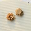Accesorios de resina para pendientes, accesorios para el cabello, fundas de teléfono, venta al por mayor, color crema caramelo, rosa, flor, bricolaje, Han Feng