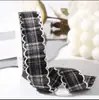 Cinta de Cuadros Estilo Británico Cinta para Empaque de Pasteles Regalos Accesorios para el Cabello Sombrero Muñeca Accesorios de Lazos de Cinta de Cuadros