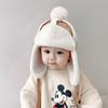 Gorro de bebé invierno cálido grueso gorro de punto niña súper lindo niño gorro de felpa protección para los oídos niños gorro Lei Feng moda