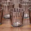 Taza de Vela Rayada Personalizada Estilo Europeo y Americano Portavelas de Vidrio Artefacto de Decoración para el Hogar Taza de Vela para Fiesta Taza Vacía de Aromaterapia
