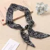 Bufanda de Seda con Perlas Estilo Coreano Nueva para Primavera Temprana para Mujer, Decoración de Cuello, Collar Vintage, Bufanda de Perlas Estilo Francés, Corbata de Lunares