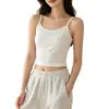 Camisola Corta de Cuello en U para Mujer Elástica Algodón Puro Capa Base Camisa Negra Blanca Gris Ropa Básica Personalización