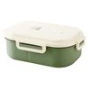 Lonchera de Plástico Sellada con Compartimentos y Tapa, Lonchera de Gran Capacidad Apta para Microondas de Grado Alimenticio para Estudiantes y Trabajadores de Oficina