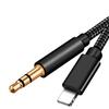 Adecuado para Apple Car aux Cable de Audio para Coche Trenzado Audio Teléfono Altavoz Escuchar Canciones 3.5mm Convertir a Apple
