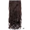 Peruca mulheres longo cabelo cacheado uma peça de alta temperatura seda sem costura peça de extensão de cabelo 5 clip clip peruca de cabelo local de fábrica