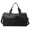 Exclusivo Tesco Moda Link Grande Capacidade Alta Qualidade Textura de Casca PU Bolsa de Viagem Separação Úmido e Seco Bolsa de Ginástica