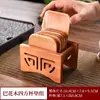 Porta-copos de Madeira Ébano, Bases para Xícaras de Chá, Conjunto de Chá Kung Fu, Porta-copos de Alta Qualidade para Recepção de Cerimônia do Chá, Bandejas de Chá com Isolamento Térmico para Mesa de Chá, Conjunto de Tapetes de Chá