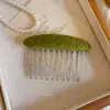 Peine para Flequillo de Lana Vintage Pasador para el Cabello para Mujer Otoño e Invierno Pinza para el Cabello de Princesa en la Frente Herramienta para Ordenar el Cabello en la Parte Posterior de la Cabeza