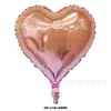 Versão leve de 18 polegadas balão de alumínio em formato de coração cor sólida balão de amor decoração de festa de aniversário de bebê layout de cena atacado