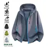 2026 Nuevo Estilo Chaqueta de Trabajo para Hombre con Capucha, Corte Holgado, a Cuadros, Transpirable, Estilo Montaña, Ligera, Impermeable para Exteriores