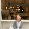 Pegatinas Inglesas Estilo Ins para Uñas, Belleza, Café, Té con Leche, Tienda de Ropa, Baño, Espejo para Selfies, Ventana de Cristal, Pegatinas de Pared