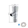Grifo de ángulo de acero inoxidable 304 para sanitario tipo pared una entrada dos salidas interruptor de válvula engrosado 4 puntos universal válvula triangular