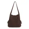 Bolso tote retro de gamuza para mujer, nueva colección otoño/invierno 2026, gran capacidad, bolso de hombro versátil, adecuado para estudiantes, escuela y trabajo