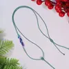Collar Línea Mambo Cuerda Nudo Ruyi Trenzado Cuerda Colgante de Jade Semi-Terminado Cordón Cadena de Suéter Hecha a Mano para DIY