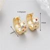 Arete de circonita verde aretes europeos y americanos aretes de alto sentido aretes de moda simples aretes de otoño e invierno aretes franceses venta al por mayor de fábrica