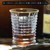 Estátua Dourada Cruzada Vidro Copo de Uísque Estilo Europeu Transparente Pintura Dourada Doméstico Bar Copo de Brandy Vidro para Cerveja
