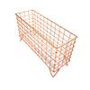 Rack de armazenamento de grade de ferro forjado simples Cesta de armazenamento retangular de quatro pernas Cesta de armazenamento de metal multifuncional Cesta de armazenamento de mesa