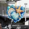 Colgante Decorativo de Acrílico con Forma de Concha Azul Transfronterizo Accesorios para Llavero de Mochila de Coche Colgante Navideño