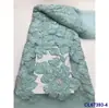Vestido Europeo y Americano Plisado Flor 3D Lentejuelas Encaje de Malla Tela Encaje de Lentejuelas Nupcial
