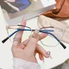 Armazón de Gafas de Ojo de Gato de Moda Transfronterizo para Mujer Estilo Europeo y Americano Moderno con Decoración de Pedrería Armazón de Gafas Comercio Exterior Gafas Fotocromáticas Anti-Luz Azul