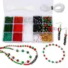 Set Navideño Caja de Regalo Transfronteriza Cuentas de Vidrio Cuentas de Arroz Paquete de Materiales para Herramientas Juego de Accesorios para Pulseras Hechas a Mano