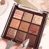 HISYI Paleta de Sombras para Ojos de Chocolate de Nueve Colores con Brillo Perlado Mate Color Tierra Puro Nude Maquillaje Sombra de Ojos de Nueve Cuadrados para Mujeres