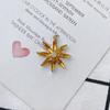 Acessórios de joias diy flor banho de metal cravejado zircônia pendente banhado a metal liga
