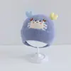 Gorro de punto ins lindo de cangrejo para niños, gorro 3D de cangrejo pequeño con bordes enrollados, versátil para niños y niñas, perfecto para salidas de otoño e invierno