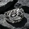 Anillo de dragón retro estilo chino anillo de moda para hombre y mujer anillo de dedo índice anillo de dragón de acero de titanio fundido SA126