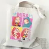 Bolso de Hombro Versátil Diario para Estudiante con Estampado de Dibujos Animados Anime Moda Transfronteriza Bolso de Lona Portátil de Gran Capacidad