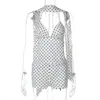 Roupas Femininas Europeias e Americanas 2026 Chegadas de Verão Camisola Sexy de Bolinhas com Amarração nas Costas Costas Abertas Shorts Slim Conjunto de Duas Peças para Mulheres