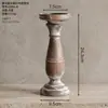 Enfeite de Castiçal Coluna Romana Artesanato de Madeira Retrô Criativo Ornamento Festa de Aniversário Jantar de Casamento Adereço para Fotografia